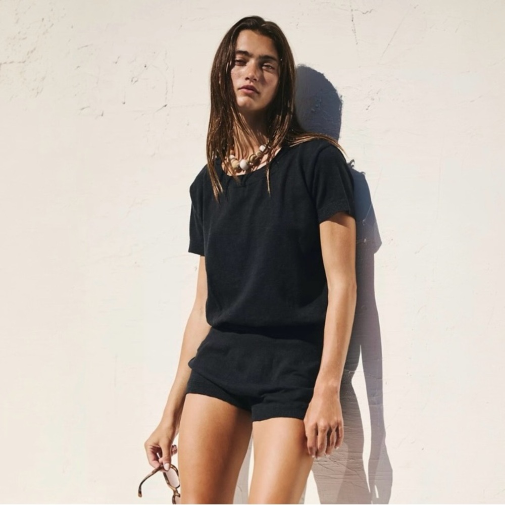 Free People/ FP Beach Valley Sweater Romper Black Size XS
